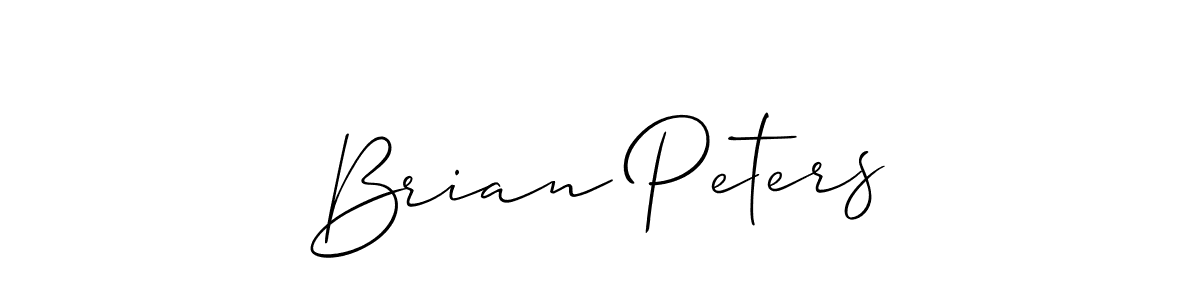 Create a beautiful signature design for name Brian Peters. With this signature (Allison_Script) fonts, you can make a handwritten signature for free. Brian Peters signature style 2 images and pictures png