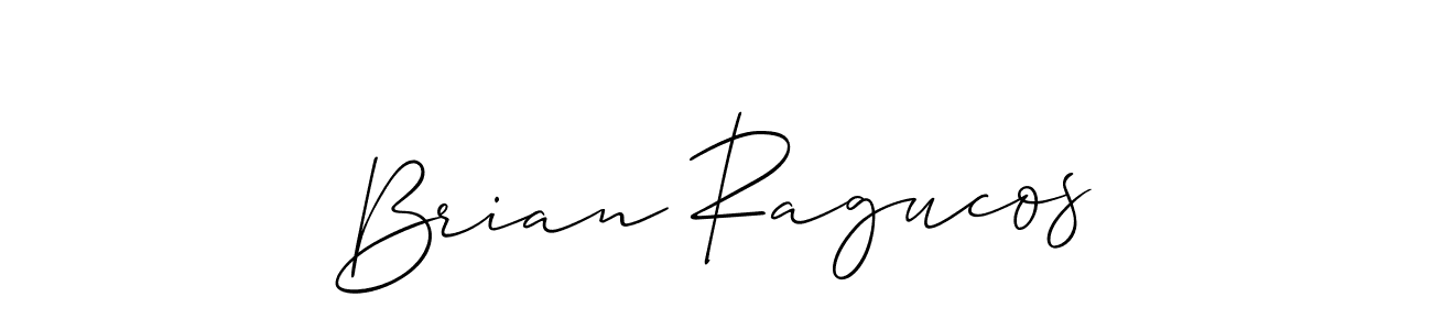 How to Draw Brian Ragucos signature style? Allison_Script is a latest design signature styles for name Brian Ragucos. Brian Ragucos signature style 2 images and pictures png