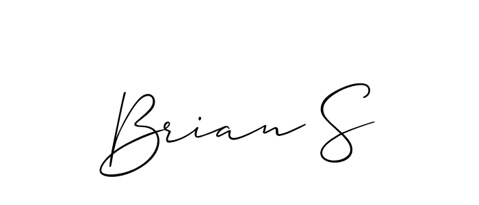 You should practise on your own different ways (Allison_Script) to write your name (Brian S) in signature. don't let someone else do it for you. Brian S signature style 2 images and pictures png