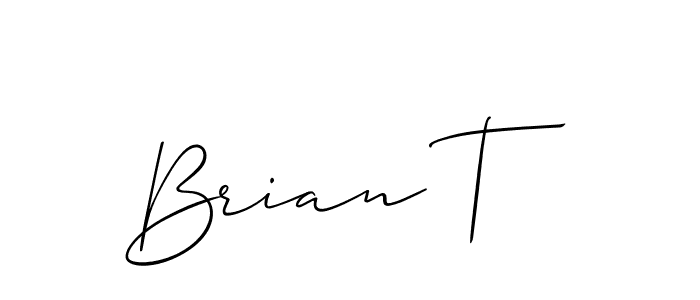 Make a beautiful signature design for name Brian T. With this signature (Allison_Script) style, you can create a handwritten signature for free. Brian T signature style 2 images and pictures png
