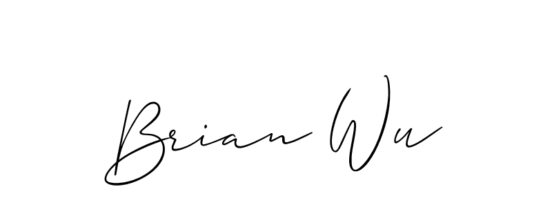 Design your own signature with our free online signature maker. With this signature software, you can create a handwritten (Allison_Script) signature for name Brian Wu. Brian Wu signature style 2 images and pictures png