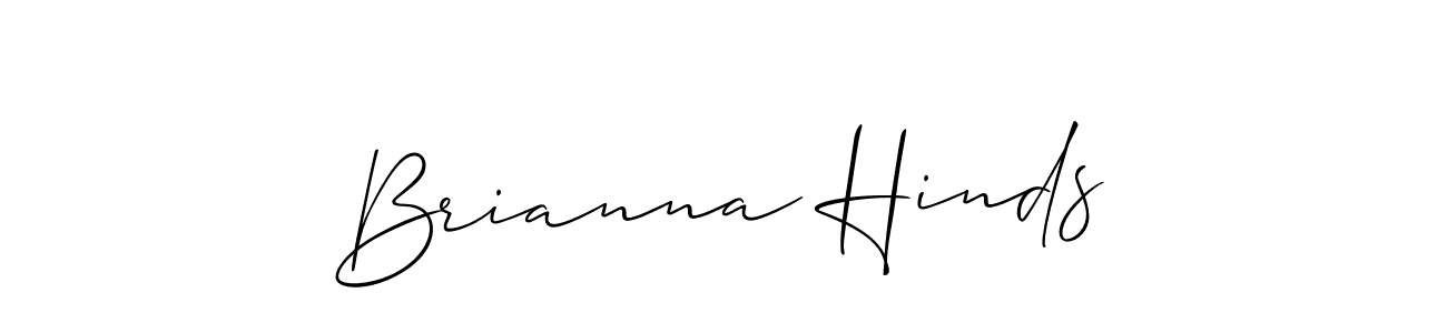 The best way (Allison_Script) to make a short signature is to pick only two or three words in your name. The name Brianna Hinds include a total of six letters. For converting this name. Brianna Hinds signature style 2 images and pictures png