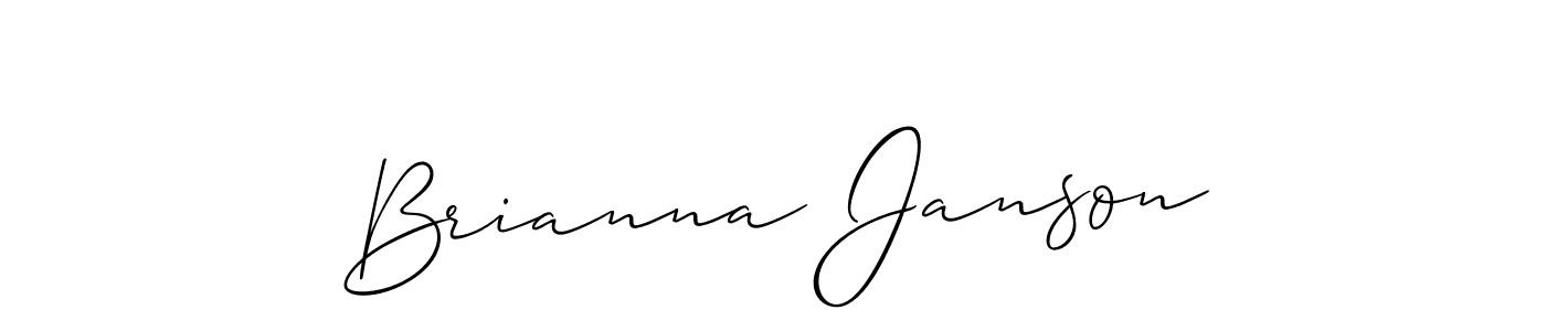 The best way (Allison_Script) to make a short signature is to pick only two or three words in your name. The name Brianna Janson include a total of six letters. For converting this name. Brianna Janson signature style 2 images and pictures png