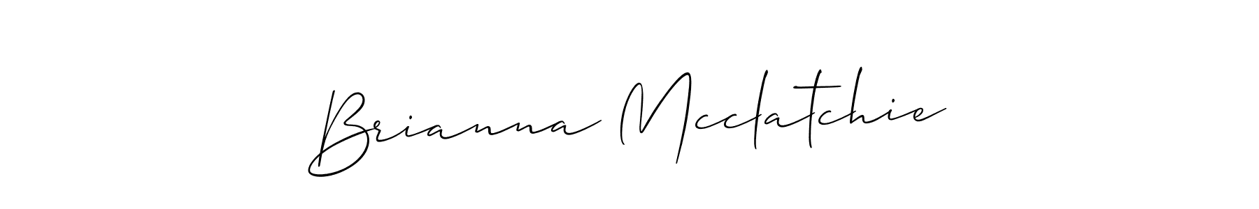 Create a beautiful signature design for name Brianna Mcclatchie. With this signature (Allison_Script) fonts, you can make a handwritten signature for free. Brianna Mcclatchie signature style 2 images and pictures png