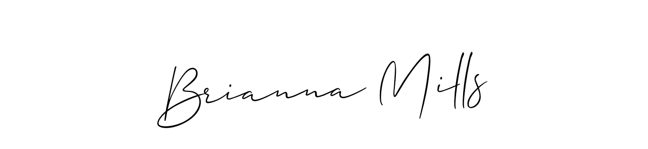 You should practise on your own different ways (Allison_Script) to write your name (Brianna Mills) in signature. don't let someone else do it for you. Brianna Mills signature style 2 images and pictures png