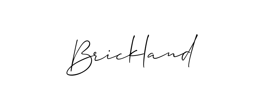 Make a beautiful signature design for name Brickland. With this signature (Allison_Script) style, you can create a handwritten signature for free. Brickland signature style 2 images and pictures png