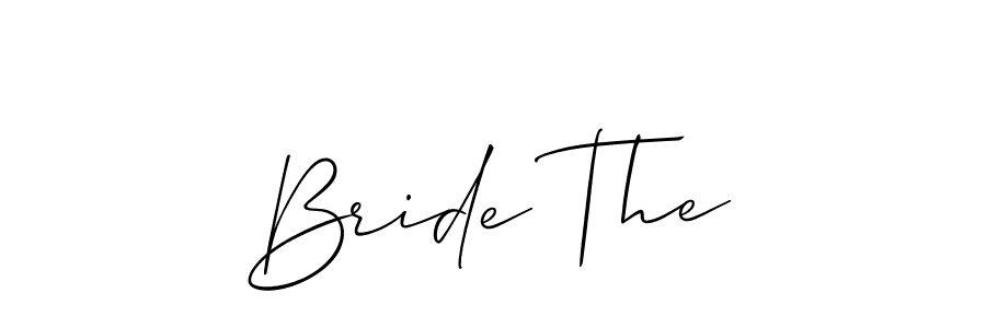 How to make Bride The name signature. Use Allison_Script style for creating short signs online. This is the latest handwritten sign. Bride The signature style 2 images and pictures png