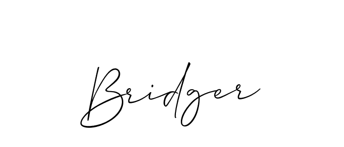 It looks lik you need a new signature style for name Bridger. Design unique handwritten (Allison_Script) signature with our free signature maker in just a few clicks. Bridger signature style 2 images and pictures png