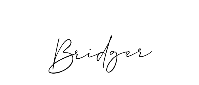 It looks lik you need a new signature style for name Bridger. Design unique handwritten (Allison_Script) signature with our free signature maker in just a few clicks. Bridger signature style 2 images and pictures png