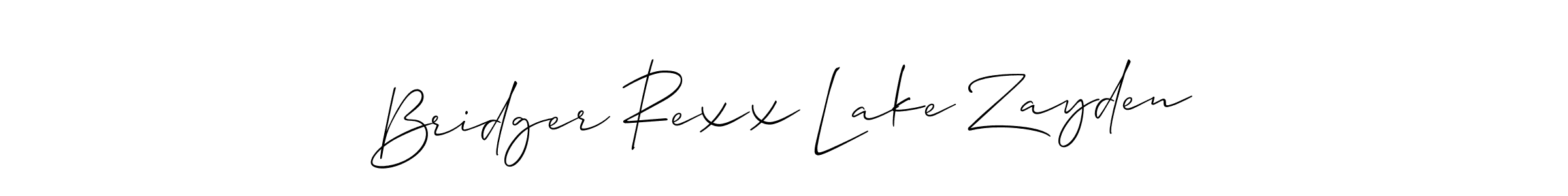 How to make Bridger Rexx Lake Zayden signature? Allison_Script is a professional autograph style. Create handwritten signature for Bridger Rexx Lake Zayden name. Bridger Rexx Lake Zayden signature style 2 images and pictures png