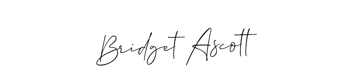Also we have Bridget Ascott name is the best signature style. Create professional handwritten signature collection using Allison_Script autograph style. Bridget Ascott signature style 2 images and pictures png