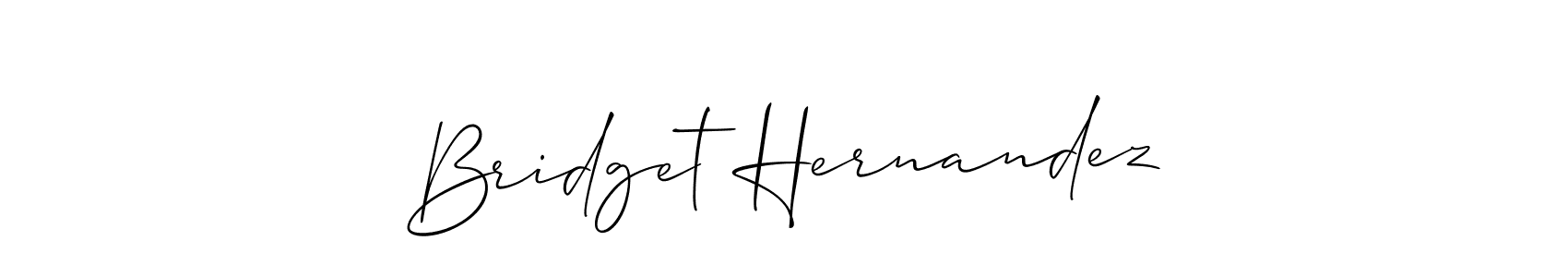 How to make Bridget Hernandez signature? Allison_Script is a professional autograph style. Create handwritten signature for Bridget Hernandez name. Bridget Hernandez signature style 2 images and pictures png