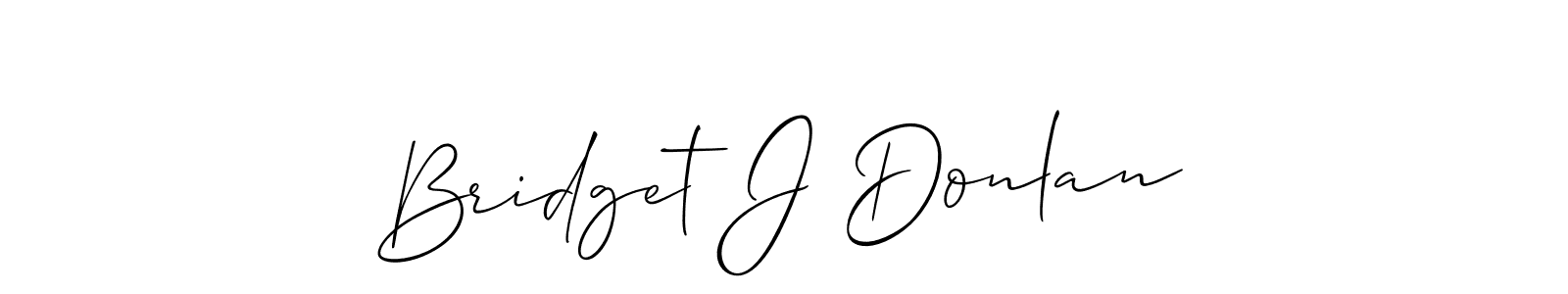 How to make Bridget J Donlan signature? Allison_Script is a professional autograph style. Create handwritten signature for Bridget J Donlan name. Bridget J Donlan signature style 2 images and pictures png