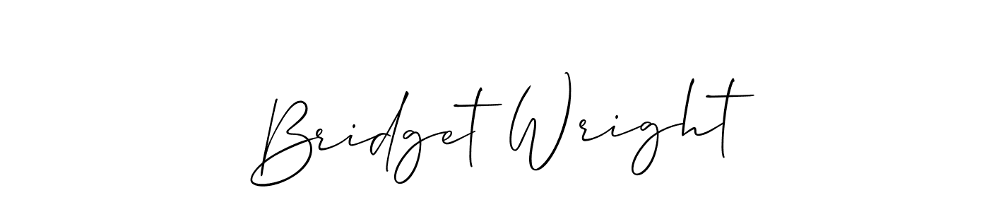 Design your own signature with our free online signature maker. With this signature software, you can create a handwritten (Allison_Script) signature for name Bridget Wright. Bridget Wright signature style 2 images and pictures png