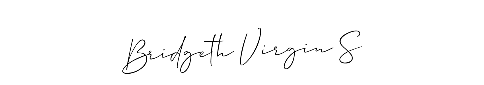 How to make Bridgeth Virgin S signature? Allison_Script is a professional autograph style. Create handwritten signature for Bridgeth Virgin S name. Bridgeth Virgin S signature style 2 images and pictures png