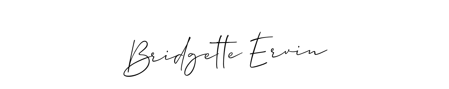 Also You can easily find your signature by using the search form. We will create Bridgette Ervin name handwritten signature images for you free of cost using Allison_Script sign style. Bridgette Ervin signature style 2 images and pictures png