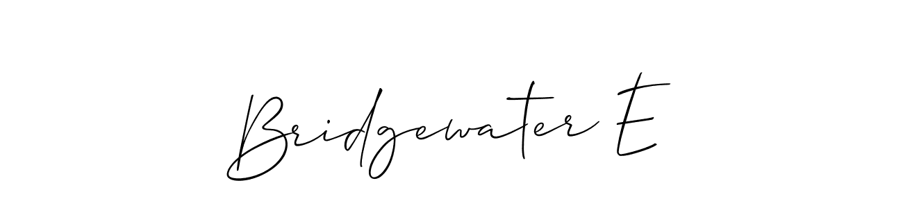 Make a beautiful signature design for name Bridgewater E. With this signature (Allison_Script) style, you can create a handwritten signature for free. Bridgewater E signature style 2 images and pictures png