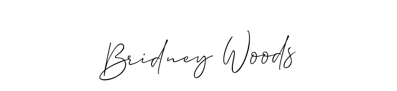How to Draw Bridney Woods signature style? Allison_Script is a latest design signature styles for name Bridney Woods. Bridney Woods signature style 2 images and pictures png