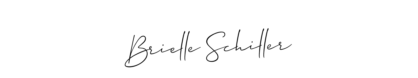 Brielle Schiller stylish signature style. Best Handwritten Sign (Allison_Script) for my name. Handwritten Signature Collection Ideas for my name Brielle Schiller. Brielle Schiller signature style 2 images and pictures png