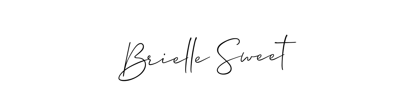 Make a beautiful signature design for name Brielle Sweet. With this signature (Allison_Script) style, you can create a handwritten signature for free. Brielle Sweet signature style 2 images and pictures png
