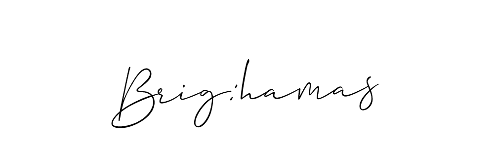 if you are searching for the best signature style for your name Brig:hamas. so please give up your signature search. here we have designed multiple signature styles  using Allison_Script. Brig:hamas signature style 2 images and pictures png