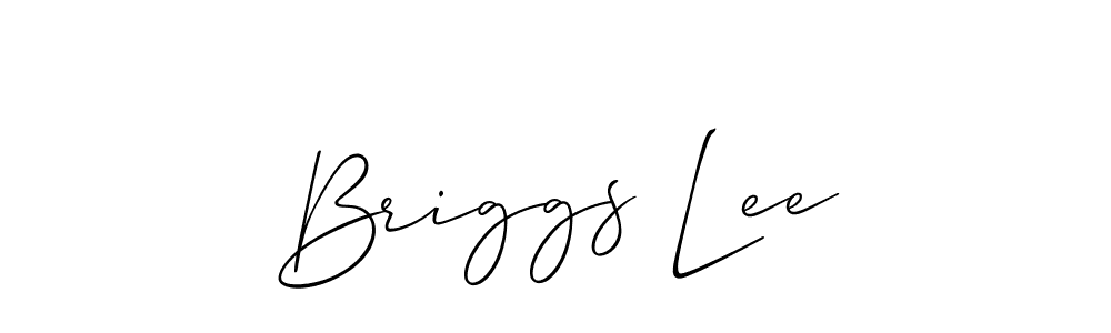Make a beautiful signature design for name Briggs Lee. With this signature (Allison_Script) style, you can create a handwritten signature for free. Briggs Lee signature style 2 images and pictures png