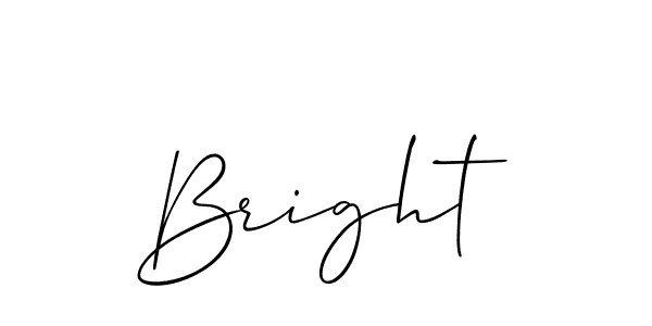 Use a signature maker to create a handwritten signature online. With this signature software, you can design (Allison_Script) your own signature for name Bright. Bright signature style 2 images and pictures png