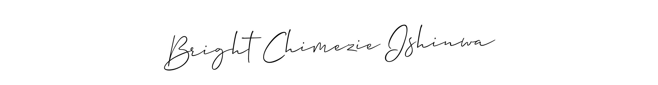 The best way (Allison_Script) to make a short signature is to pick only two or three words in your name. The name Bright Chimezie Ishinwa include a total of six letters. For converting this name. Bright Chimezie Ishinwa signature style 2 images and pictures png