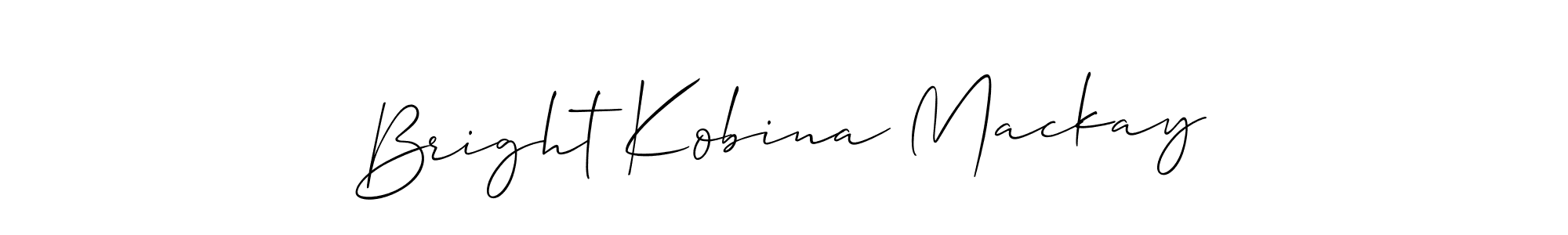 Use a signature maker to create a handwritten signature online. With this signature software, you can design (Allison_Script) your own signature for name Bright Kobina Mackay. Bright Kobina Mackay signature style 2 images and pictures png