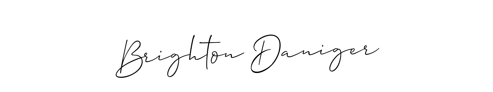 How to make Brighton Daniger name signature. Use Allison_Script style for creating short signs online. This is the latest handwritten sign. Brighton Daniger signature style 2 images and pictures png