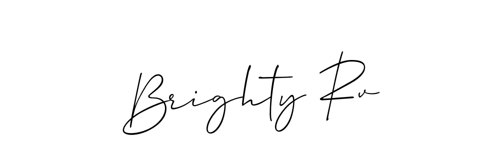 Create a beautiful signature design for name Brighty Rv. With this signature (Allison_Script) fonts, you can make a handwritten signature for free. Brighty Rv signature style 2 images and pictures png