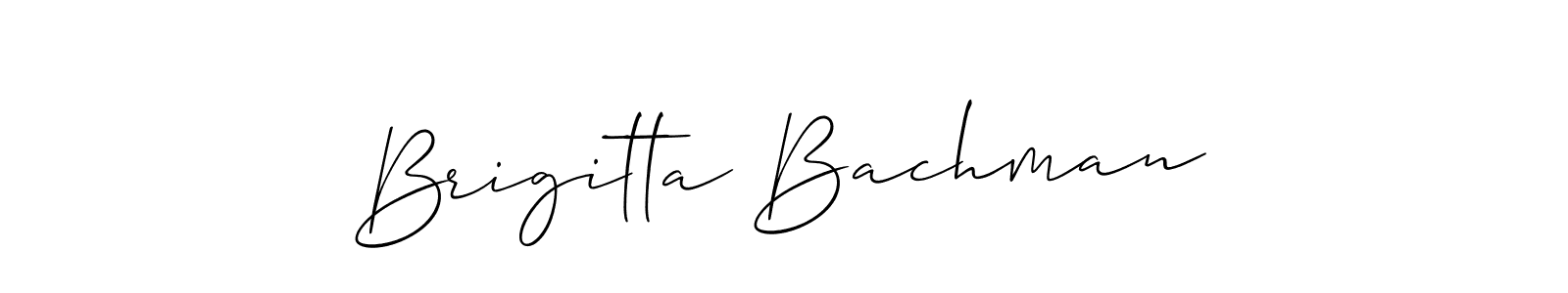 Create a beautiful signature design for name Brigitta Bachman. With this signature (Allison_Script) fonts, you can make a handwritten signature for free. Brigitta Bachman signature style 2 images and pictures png