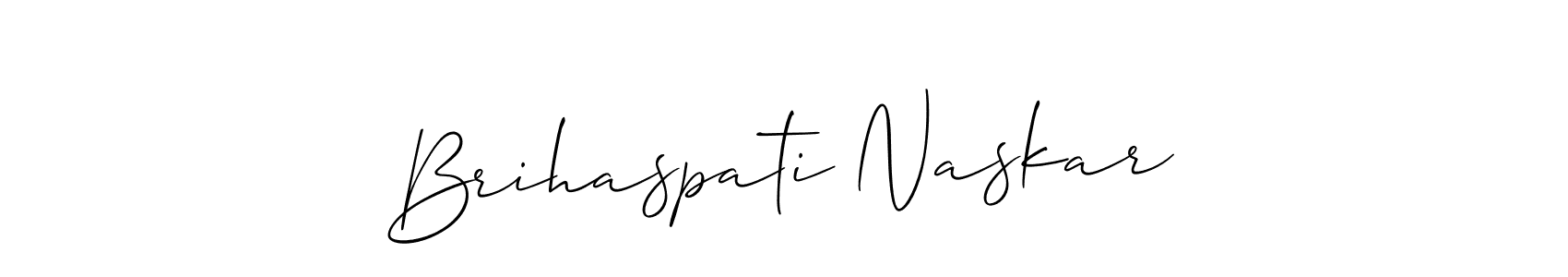 The best way (Allison_Script) to make a short signature is to pick only two or three words in your name. The name Brihaspati Naskar include a total of six letters. For converting this name. Brihaspati Naskar signature style 2 images and pictures png