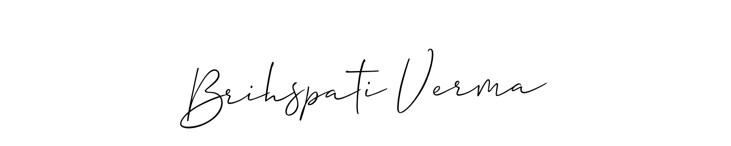 How to make Brihspati Verma name signature. Use Allison_Script style for creating short signs online. This is the latest handwritten sign. Brihspati Verma signature style 2 images and pictures png