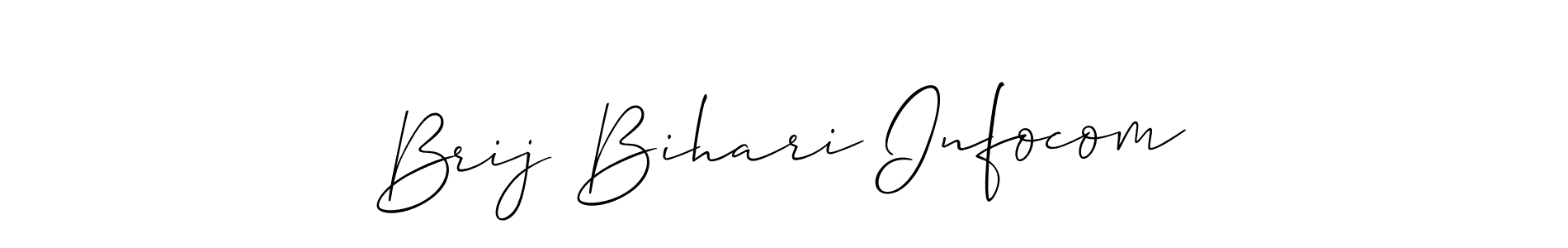 You should practise on your own different ways (Allison_Script) to write your name (Brij Bihari Infocom) in signature. don't let someone else do it for you. Brij Bihari Infocom signature style 2 images and pictures png