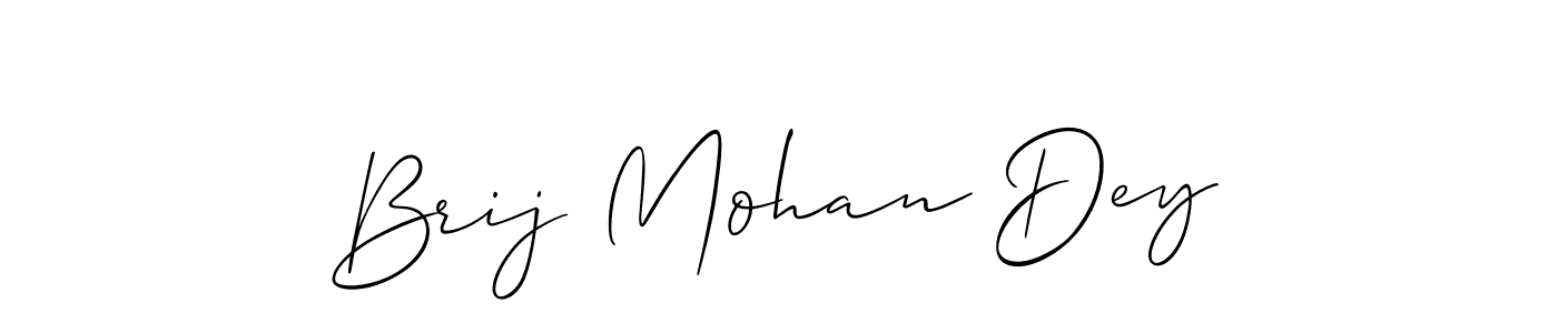 Brij Mohan Dey stylish signature style. Best Handwritten Sign (Allison_Script) for my name. Handwritten Signature Collection Ideas for my name Brij Mohan Dey. Brij Mohan Dey signature style 2 images and pictures png