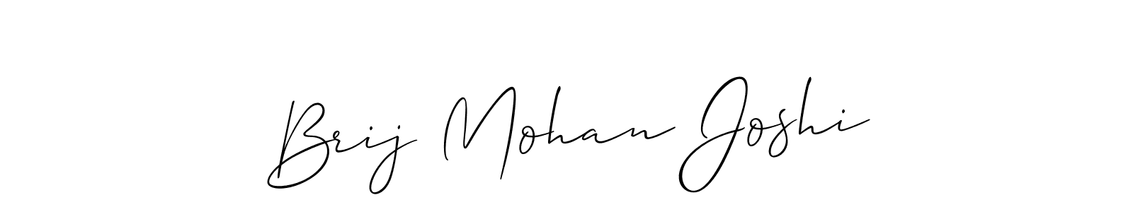 Also we have Brij Mohan Joshi name is the best signature style. Create professional handwritten signature collection using Allison_Script autograph style. Brij Mohan Joshi signature style 2 images and pictures png