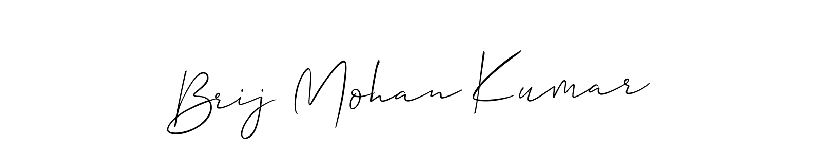 Create a beautiful signature design for name Brij Mohan Kumar. With this signature (Allison_Script) fonts, you can make a handwritten signature for free. Brij Mohan Kumar signature style 2 images and pictures png