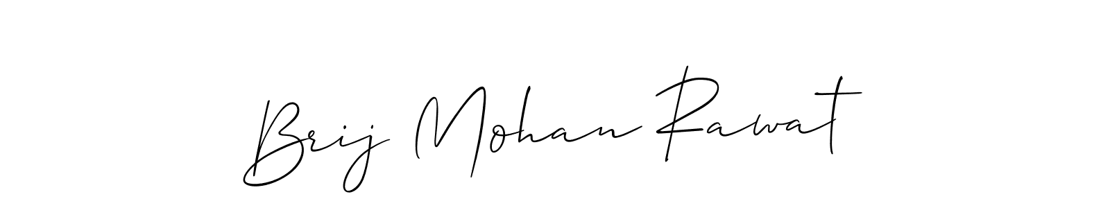 Create a beautiful signature design for name Brij Mohan Rawat. With this signature (Allison_Script) fonts, you can make a handwritten signature for free. Brij Mohan Rawat signature style 2 images and pictures png