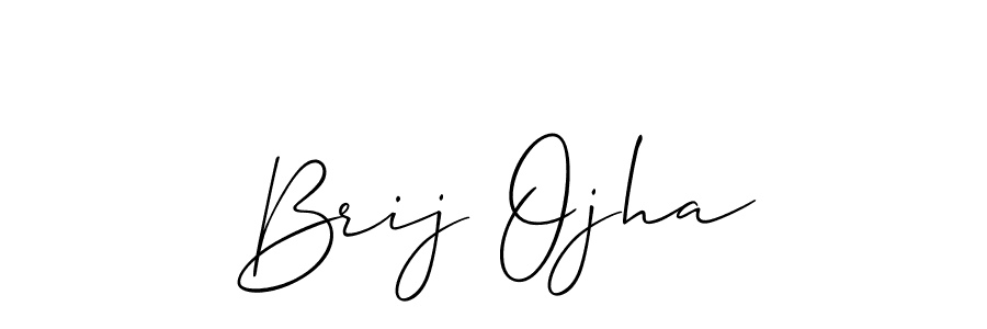 Brij Ojha stylish signature style. Best Handwritten Sign (Allison_Script) for my name. Handwritten Signature Collection Ideas for my name Brij Ojha. Brij Ojha signature style 2 images and pictures png