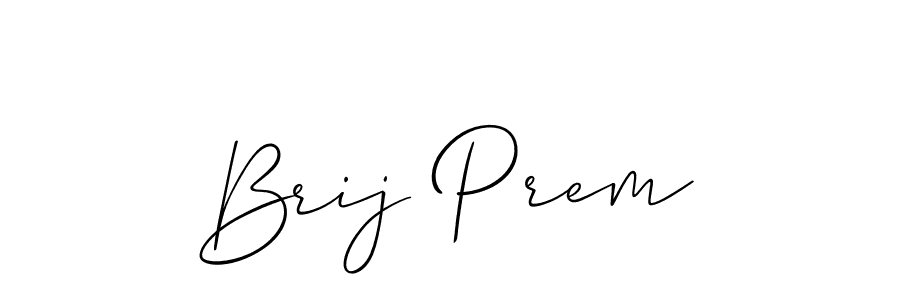 Create a beautiful signature design for name Brij Prem. With this signature (Allison_Script) fonts, you can make a handwritten signature for free. Brij Prem signature style 2 images and pictures png