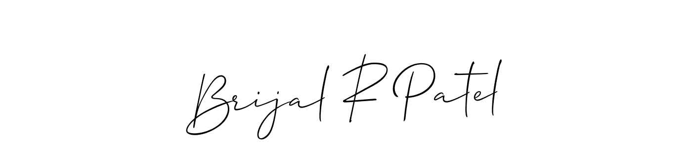 Similarly Allison_Script is the best handwritten signature design. Signature creator online .You can use it as an online autograph creator for name Brijal R Patel. Brijal R Patel signature style 2 images and pictures png