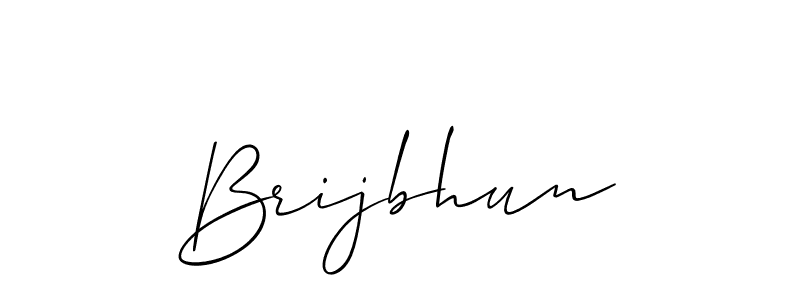 Create a beautiful signature design for name Brijbhun. With this signature (Allison_Script) fonts, you can make a handwritten signature for free. Brijbhun signature style 2 images and pictures png