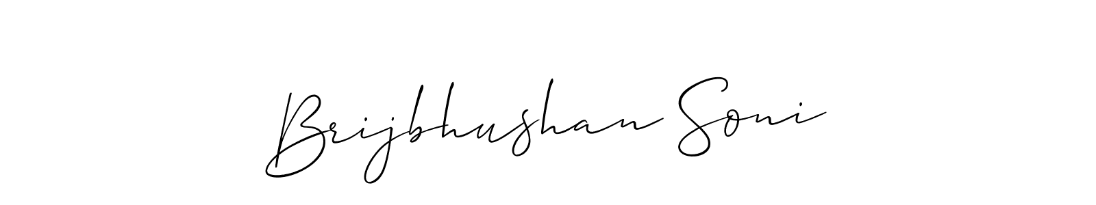 Also we have Brijbhushan Soni name is the best signature style. Create professional handwritten signature collection using Allison_Script autograph style. Brijbhushan Soni signature style 2 images and pictures png