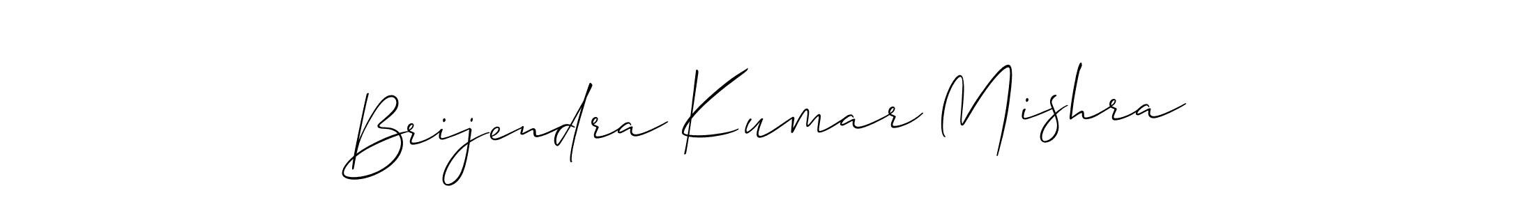 The best way (Allison_Script) to make a short signature is to pick only two or three words in your name. The name Brijendra Kumar Mishra include a total of six letters. For converting this name. Brijendra Kumar Mishra signature style 2 images and pictures png