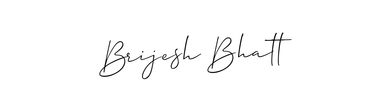 Also we have Brijesh Bhatt name is the best signature style. Create professional handwritten signature collection using Allison_Script autograph style. Brijesh Bhatt signature style 2 images and pictures png