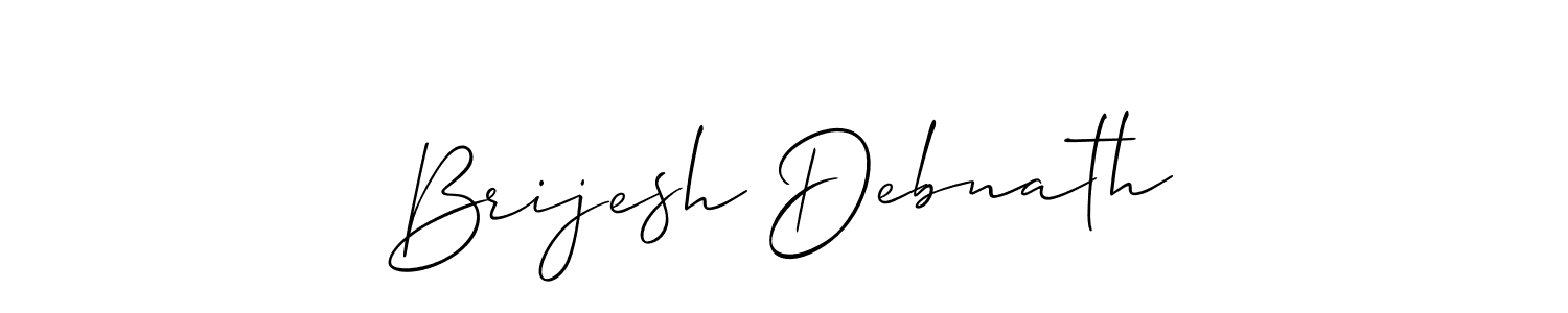 Make a short Brijesh Debnath signature style. Manage your documents anywhere anytime using Allison_Script. Create and add eSignatures, submit forms, share and send files easily. Brijesh Debnath signature style 2 images and pictures png