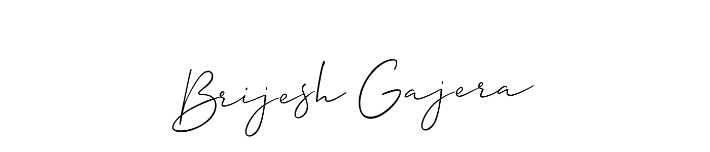 You should practise on your own different ways (Allison_Script) to write your name (Brijesh Gajera) in signature. don't let someone else do it for you. Brijesh Gajera signature style 2 images and pictures png