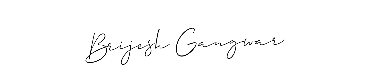 Design your own signature with our free online signature maker. With this signature software, you can create a handwritten (Allison_Script) signature for name Brijesh Gangwar. Brijesh Gangwar signature style 2 images and pictures png