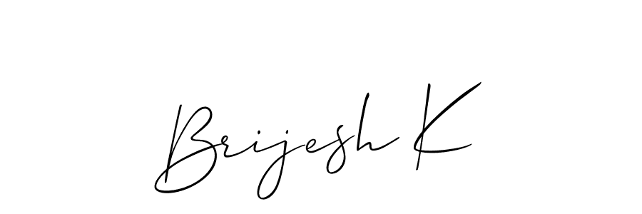 Brijesh K stylish signature style. Best Handwritten Sign (Allison_Script) for my name. Handwritten Signature Collection Ideas for my name Brijesh K. Brijesh K signature style 2 images and pictures png